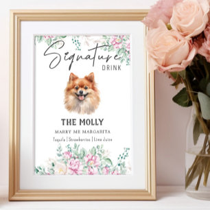 Poster Signature Drink Signature Pomeranian Dog