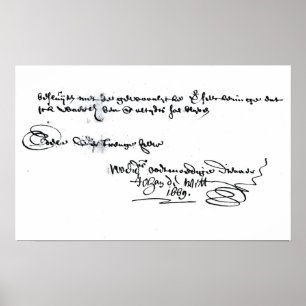 Pôster Signature of Johan de Witt