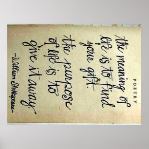 Poster Significado contra a finalidade da vida