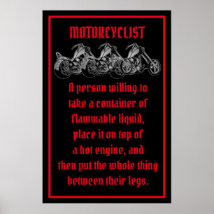 Poster Significado De Um Motociclista