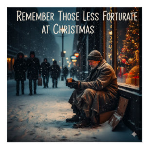 PÔSTER SIGNIFICADO DO NATAL IMAGEM LEMBRE-SE DOS POBRES
