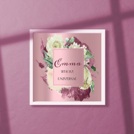 Poster Significado do Nome Emma Rosas Reais Rosa Menta