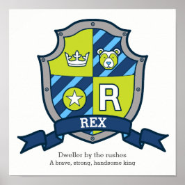 Poster Significado do nome masculino Rex letra R signific