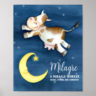 Poster Significado do nome Milagre capricho arte de vaca 