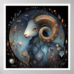 Poster Signo de Áries Astrologia Celestial