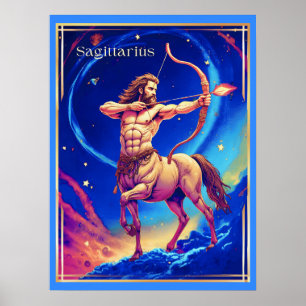 Poster Signo do Zodíaco Sagitário como o Arqueiro Celesti