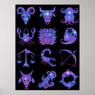 Pôster Signos do Zodíaco