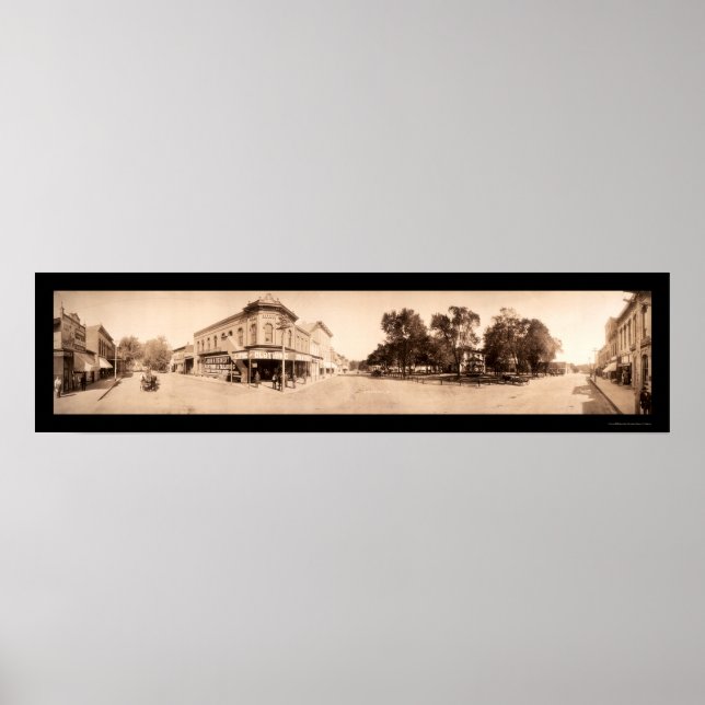 Poster Sigourney Iowa Foto 1908 (Frente)