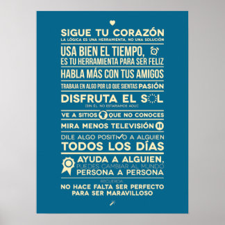 Pôster Sigue tu corazón - Bleu