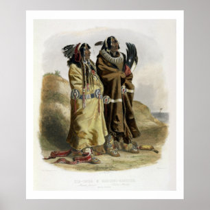 Pôster Sih-Chida e Mahchsi-Karehde, indianos de Mandan,