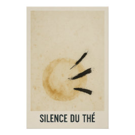 Pôster Silence du Thé – Affiche Minimaliste Zen
