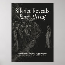 Poster Silence Reveals Everything