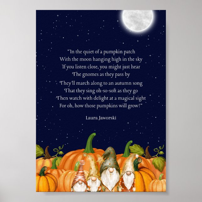 Poster Silêncio de um Pumpkin Patch de Laura Jaworski (Frente)