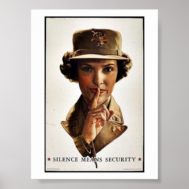 Poster Silêncio significa segurança (Frente)