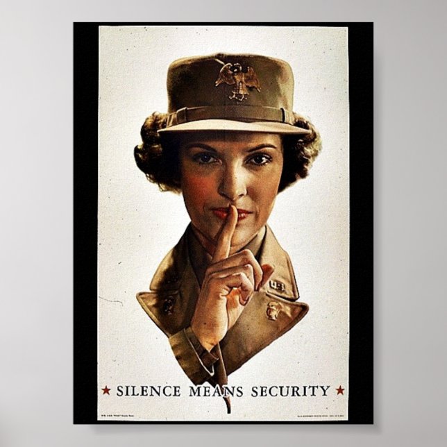 Poster Silêncio significa segurança (Frente)