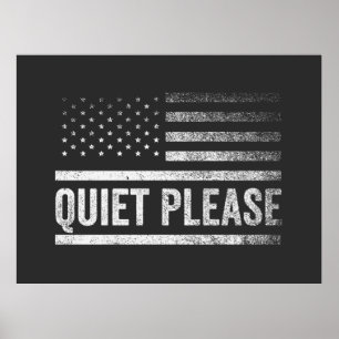 Poster Silêncio, Trump Harris Debate Presidente