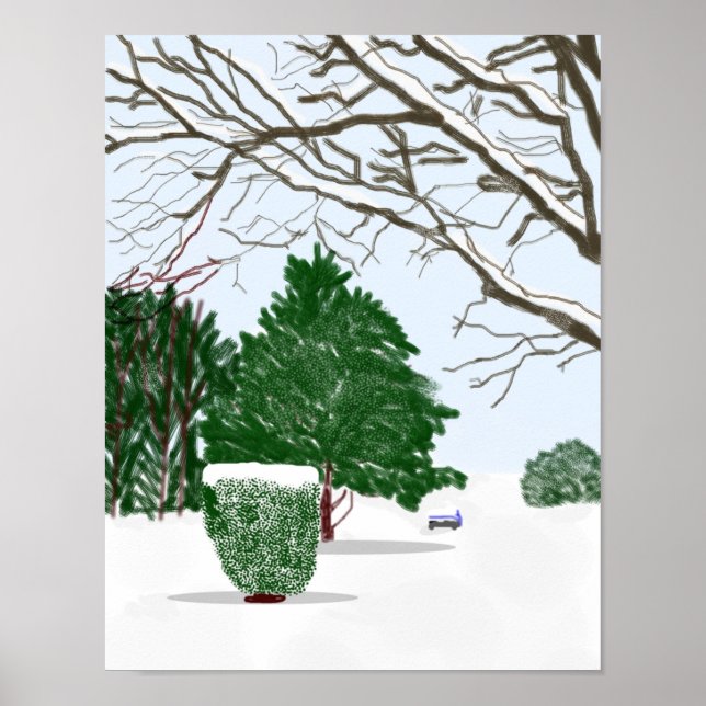 Poster Silencioso do Dia de Inverno (Frente)