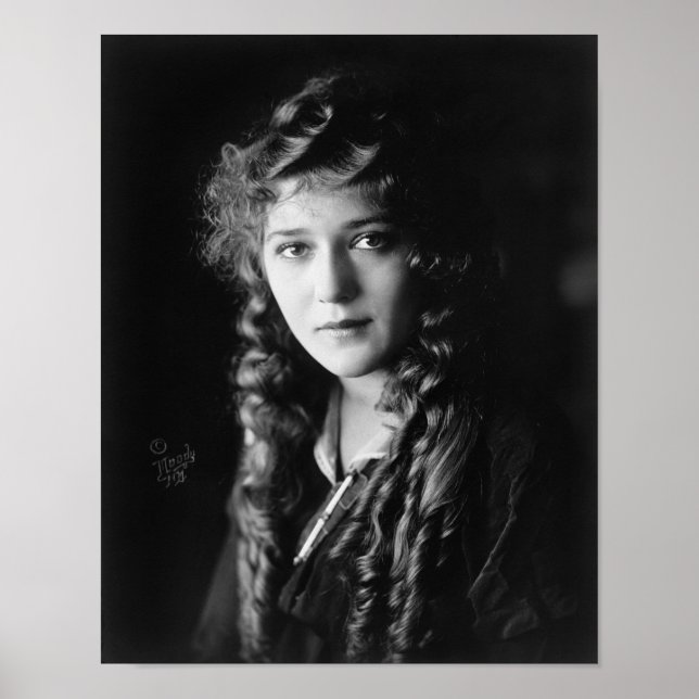 Pôster Silencioso Estrela Mary Pickford (Frente)