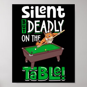 Poster Silencioso, Mas Mortal - Billiards Lynx