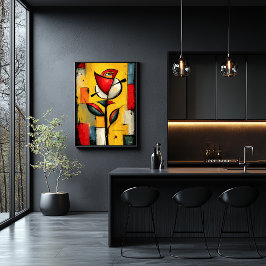 Poster Silent Bloom — Contemporary Abstract Expressionism