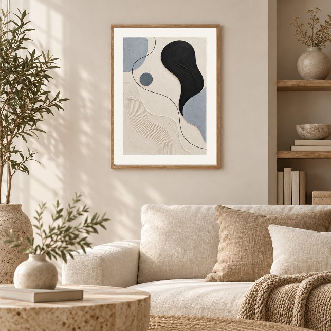 Poster Silent Flow | Minimal Abstract Plaster Art Print (Criador carregado)