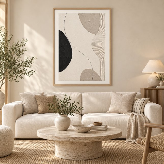 Poster Silent Passage | Minimal Abstract Plaster Art Prin (Criador carregado)