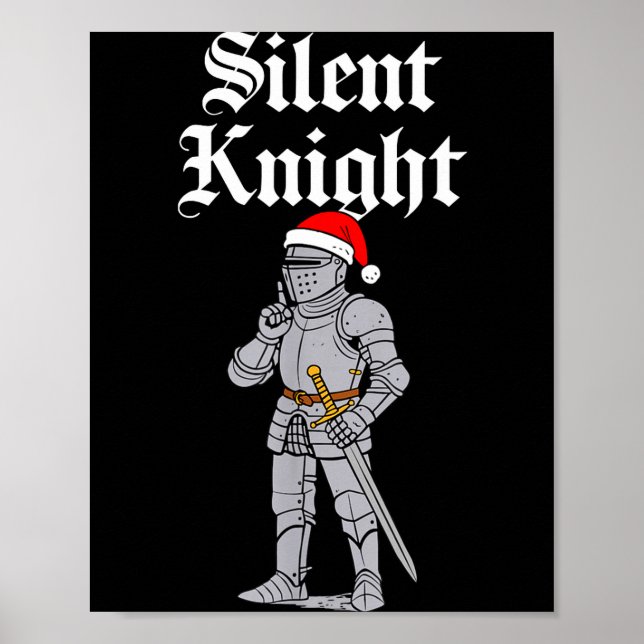 Poster Silent Santa Knight Christmas Medieval Costume Men (Frente)