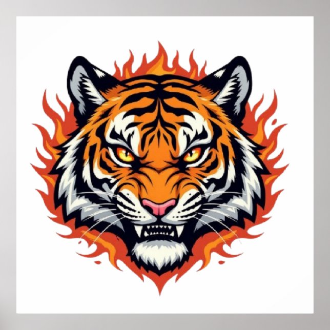 Poster Silent Tiger – Precision and Power (Frente)