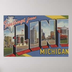 Pôster Sílex, letra ScenesFlint de MichiganLarge, MI 2