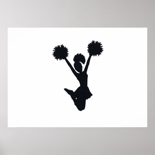 Pôster Silhouette cheerleader (Frente)