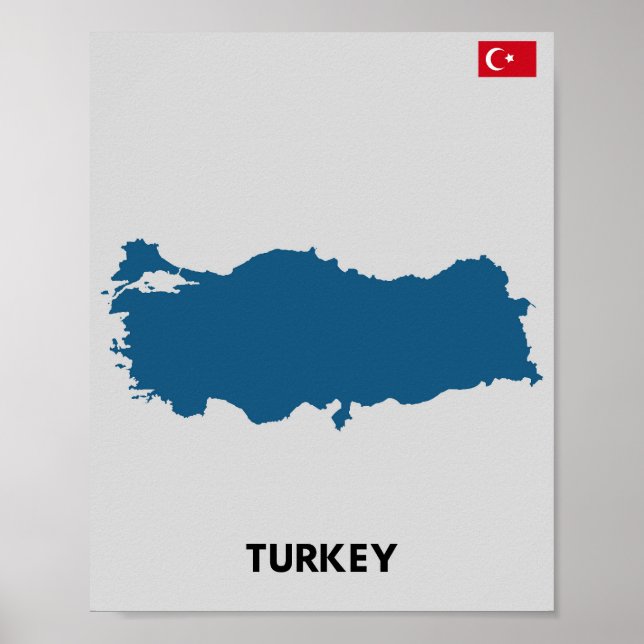 Poster Silhouette da Turquia (Frente)