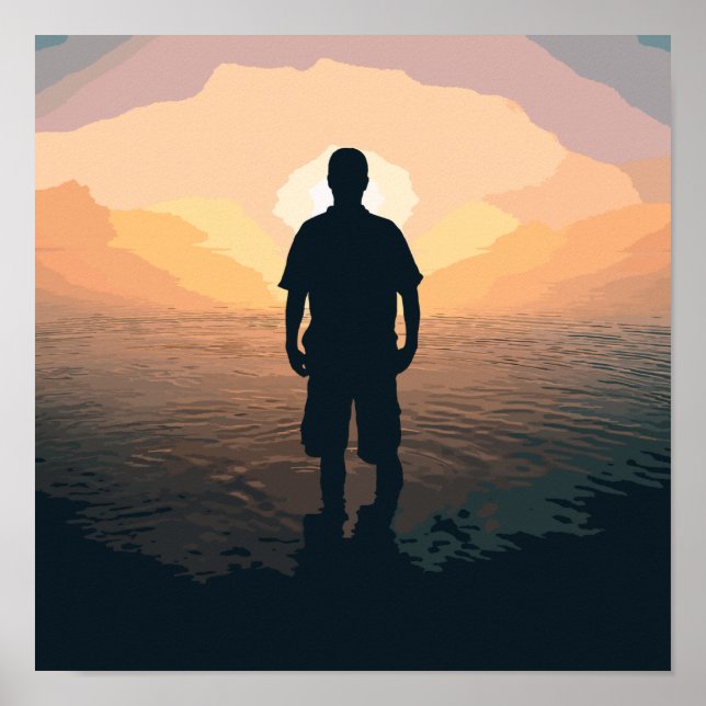 Poster Silhouette Of Man (Frente)