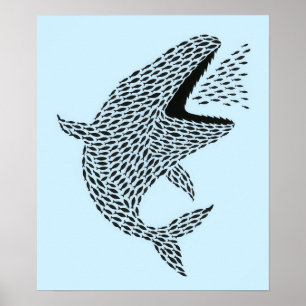 Poster Silhouette Orca