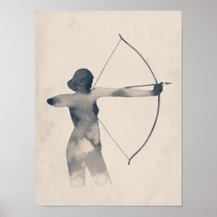 Poster Silhouette Watercolor