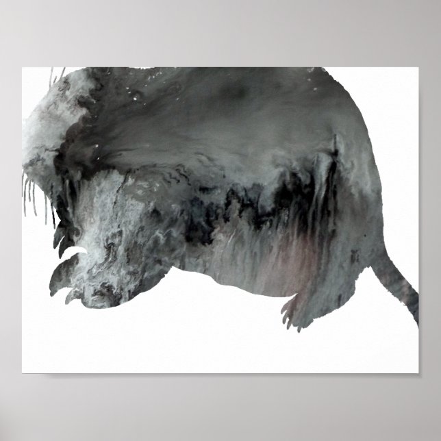 Pôster Silhueta abstrato Gopher (Frente)