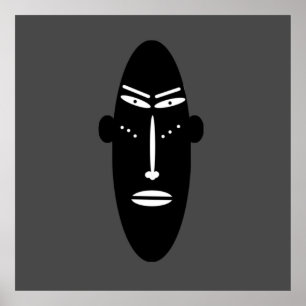 Poster silhueta abstrato moderna autêntica