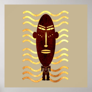 Poster silhueta abstrato moderna autêntica