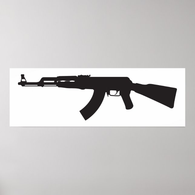 Poster Silhueta AK-47 (Frente)