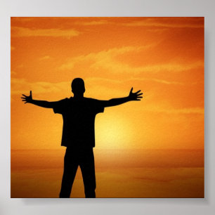 Pôster Silhueta contra o sol