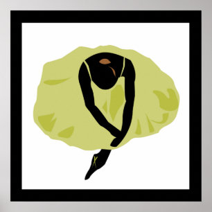 Poster Silhueta da bailarina