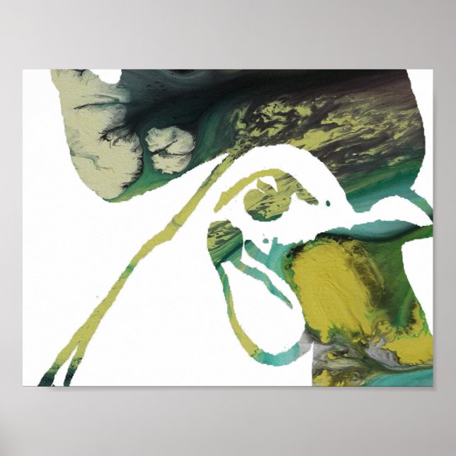 Poster Silhueta de abstrato. (Frente)