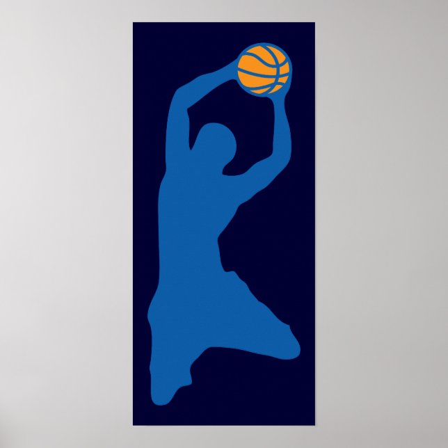 Poster silhueta de basquete (Frente)
