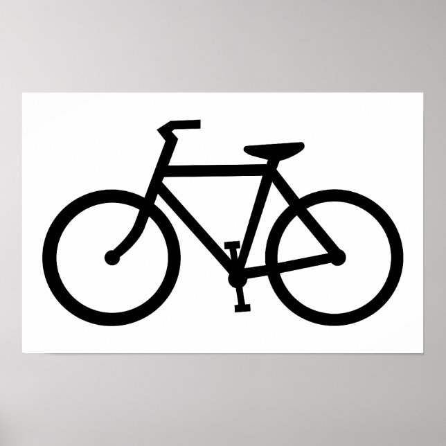 Poster silhueta de bicicleta (Frente)