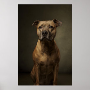 Poster Silhueta de Cachorro Elegante