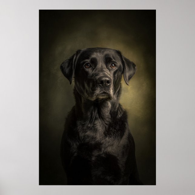 Poster Silhueta de Cachorro Elegante (Frente)