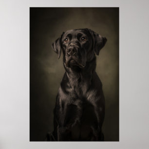 Poster Silhueta de Cachorro Elegante