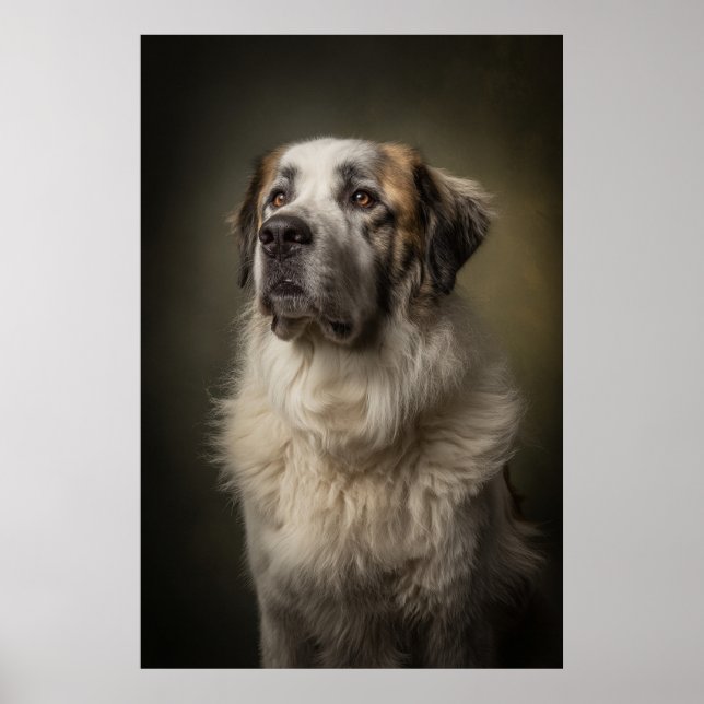 Poster Silhueta de Cachorro Elegante (Frente)