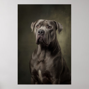 Poster Silhueta de Cachorro Elegante