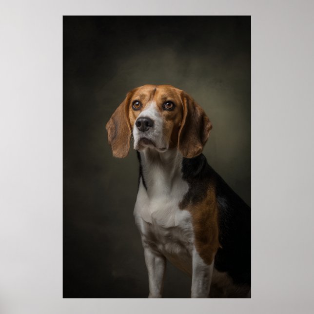 Poster Silhueta de Cachorro Elegante (Frente)