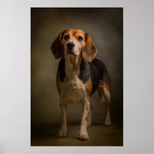 Poster Silhueta de Cachorro Elegante